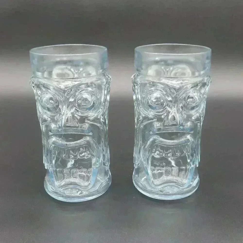 Anchor Hocking Glass Screaming Tiki Glass Drinking Glass Highball Vintage